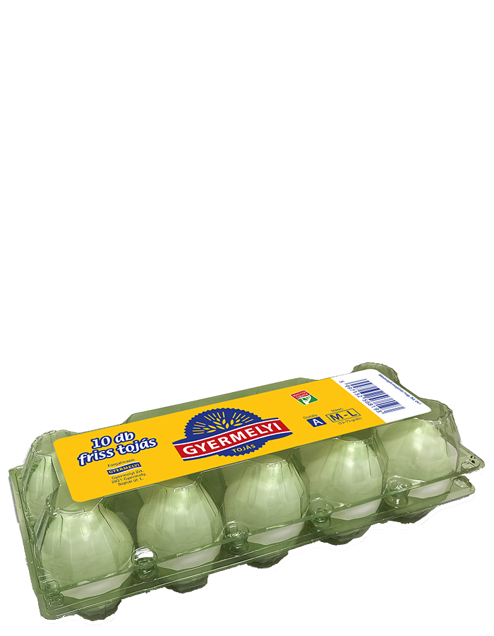 10 db friss tojás műanyag dobozos